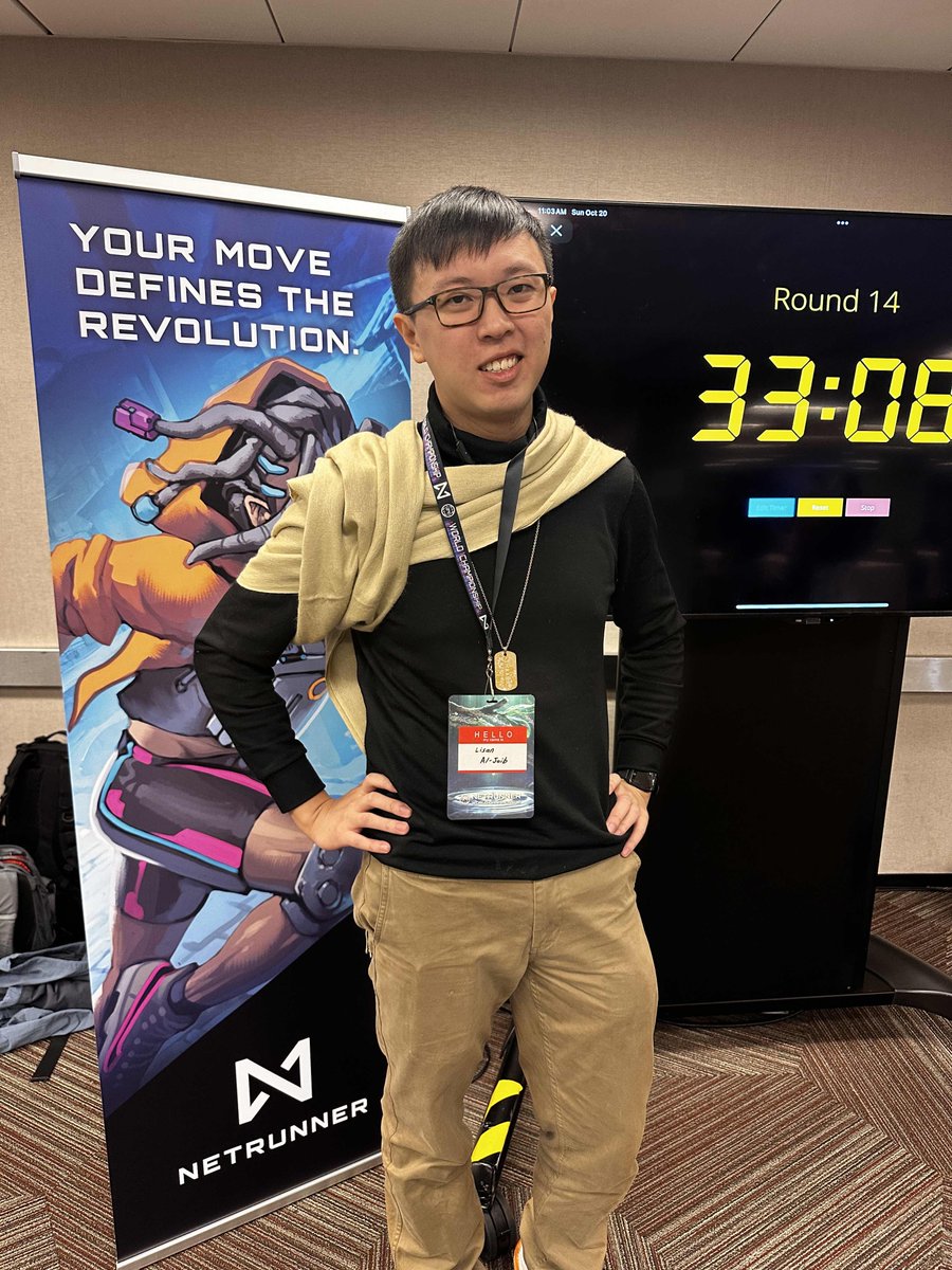 Jai at Netrunner World Championship 2024